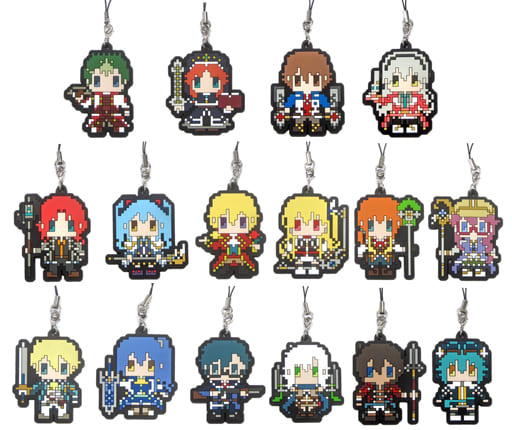 Kevin Graham The Legend of Heroes Dot Rubber Vol.2 Kiseki Series 15th Anniversary Thors Military Academy 2nd Branch Purchasing Department in Ikebukuro Branch Limited All 16 Types Set Key Ring [USED]