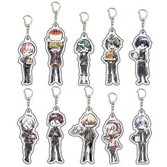 Totomaru Minowa, etc. Kenka Bancho Otome 2nd Rumble !! Graph Art Design Acrylic Key Chain Cafe Ver. 02 All 10 Types Set Key Ring [USED]