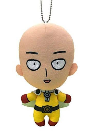 Saitama One Punch Man Deformed Mascot Stuffed Toy Key Ring [USED]