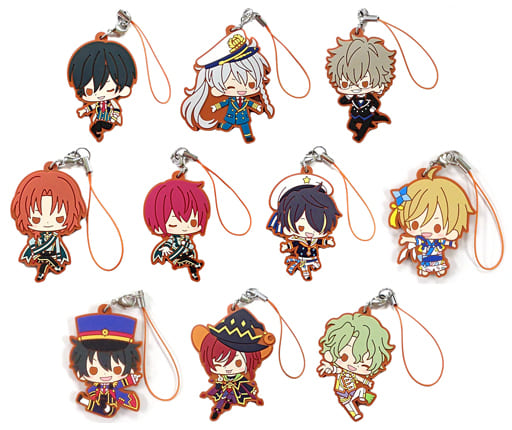 Hokuto Hidaka, etc. Ensemble Stars! Kotobukiya X Movic Rubber Strap Collection 2nd Stage All 10 Types Set Key Ring [USED]