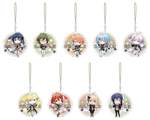 Iori Izumi, etc. IDOLiSH7 Chara-feuille Acrylic Strap Bright Illumination Live BOX.A All 9 Types Set Key Ring [USED]