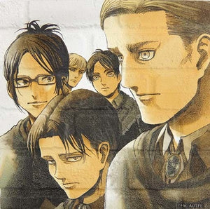 Ellen & Jean & Levi & Hange & Erwin Illusutration Wall Attack on Titan Exhibition Final Painting [USED]