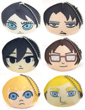 All 6 Type Set Attack on Titan Exhibition Final Omanju Nigi Nigi Mascot Key Ring  [USED]