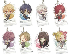 All 8 Types Set Newly Drawn Chibi Chara Acrylic Stand Keychain Switch Soft CLOCK ZERO -Shuuen no Ichibyou- Devote Special Stella Set Included Bonus Single item Key Ring [USED]