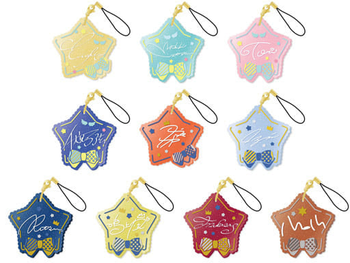 Eichi Tenshouin, etc. Ensemble Stars! Signature Rubber Strap Vol.2 All 10 Types Set Key Ring [USED]