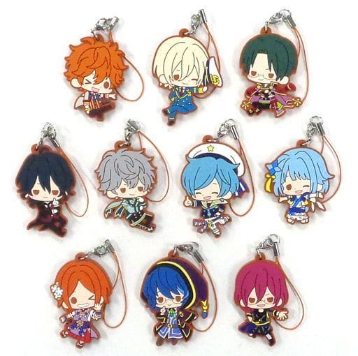 Subaru Akehoshi Ensemble Stars! Kotobukiya X Movic Rubber Strap Collection 1st Stage All 10 Types Set Key Ring [USED]