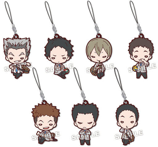 Kotaro Bokuto, etc. Haikyu!! Nitotan Fukuroudani Gakuen High School Uniform Rubber Mascot All 7 Types Set Key Ring [USED]