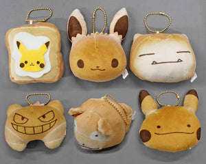 All 6 Types Set Ichiban Kuji Pokemon Pokemon Mascot -Pikachu Bakery- Key Ring [USED]