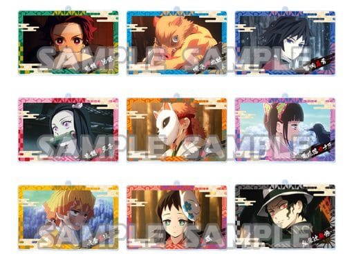 Nezuko Kamado, etc. Demon Slayer: Kimetsu no Yaiba Cararium Photo Acrylic Key Chain All 9 Types Set Key Ring [USED]