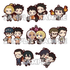 Shinra Kusakabe, etc. Fire Force Rubber Strap DUO All 8 Types Set Key Ring [USED]