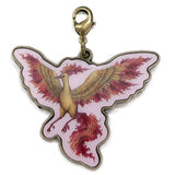 Moltres Pokemon Metal Charm Collection Dr. Pokemon's Observation Notebook Pokemon Center Limited Key Ring  [USED]