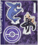 Cynthia & Garchomp Acrylic Stand Keychain Pokemon Trainers Pokemon Pokemon Center Limited Key Ring [USED]