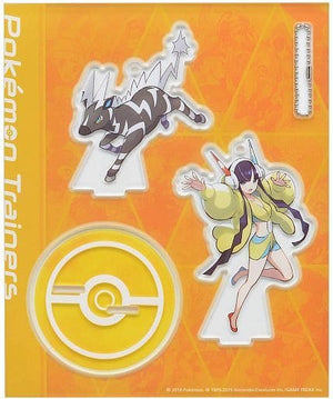 Elesa & Zebstrika Acrylic Stand Keychain Pokemon Trainers Pokemon Pokemon Center Limited Key Ring [USED]