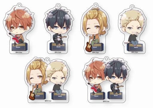 Mafuyu Sato, etc. Given Notty Series Trading Acrylic Keychains All 6 Types Set Key Ring [USED]