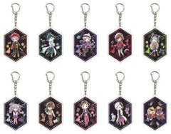 Yukinari Shimotsuki, etc. Wolf Game Acrylic Key Chain Graph Art Design All 10 Types Set Key Ring [USED]
