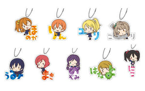 All 9 Types Set Love Live! Onamae Pitanko Acrylic Keychain M’s Key Ring [USED]