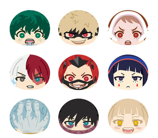 Katsuki Bakugo, etc. My Hero Academia Omanjuu Niginigi Mascot 2 All 9 Types Set Key Ring [USED]
