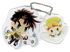 Joseph Joestar Jojo's Pitter-Patter Pop Plate Keychain Vol.3 SEGA Limited Key Ring [USED]