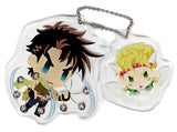 Joseph Joestar Jojo's Pitter-Patter Pop Plate Keychain Vol.3 SEGA Limited Key Ring [USED]