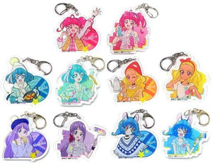 All 10 Types Set Eiga Star Twinkle PreCure: Hoshi no Uta ni Omoi wo Komete Pretty Store Branch Store in Marui Trading Acrylic Keychain Key Ring [USED]