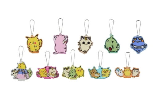 Pikachu, etc. Pokemon 24 Hours Pokemon Chu Acrylic Charm Collection Pokemon Center Limited All 10 Types Set Charm [USED]