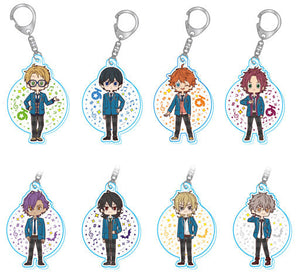 All 8 Types Set Ensemble Stars! Yuru Kawa Art Acrylic Keychain A Key Ring [USED]