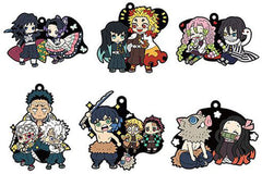 Shinobu Kocho Giyu Tomiokau, etc. Demon Slayer: Kimetsu no Yaiba Rubber Mascot Buddycolle Vol.2 All 6 Types Set Key Ring [USED]