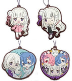 All 4 Types Set Rubber Mascot Gashapon Kuji Re:Zero - Starting Life in Another World Assort Emilia Selection B Award Key Ring [USED]