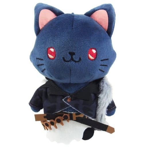 Belial withCAT GRANBLUE FANTASY Plush Keychain with Eye Mask Key Ring [USED]