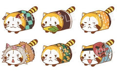 Zenitsu Agatsuma, etc. Demon Slayer: Kimetsu no Yaiba x Rascal Mochikororin Plush Mascot All 6 Types Set Key Ring [USED]