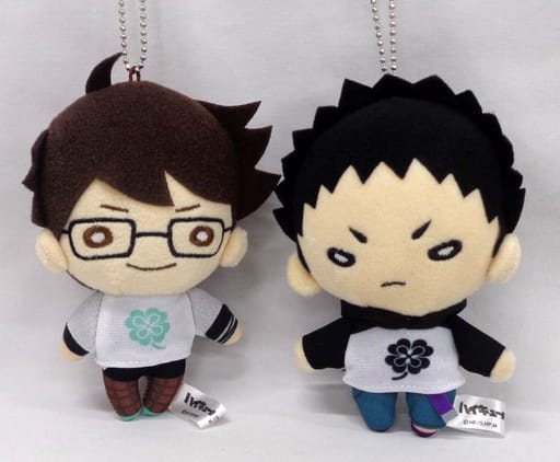 Toru Oikawa Hajime Iwaizumi Plain Clothes Haikyu!! TO THE TOP Nitotan Plush Toy with Ball Chain Jump Festa 2020 Limited Key Ring [USED]