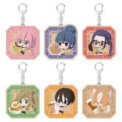 Nadeshiko Kagamihara, etc. Room Camp Gaburikko Trading Wood Key Chains All 6 Types Set Key Ring [USED]