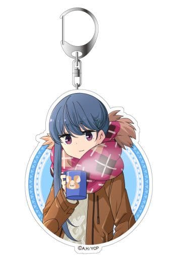 Rin Shima Laid-Back Camp Newly-Drawn Acrylic Key Ring 2 Key Ring [USED]