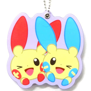 Plusle Pokemon Acrylic Mirror Charm Collection HOPPE DAISHUGO Pokemon Center Limited Key Ring  [USED]