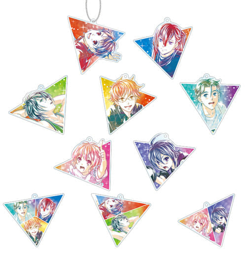 Shin Ichijo, etc. King of Prism Shiny Seven Stars Trading Ani-Art Acrylic Key Chain Vol.2 All 10 Types Set Key Ring [USED]