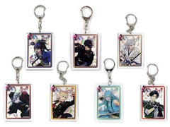 Tsurumaru Kuninaga, etc. Touken Ranbu ONLINE 5th Anniversary Campaign Key Chain B FamilyMart Limited All 7 Types Set Key Ring [USED]