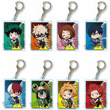 All 8 Types Set My Hero Academia Gyugyutto Traiding Acrylic Keychain Key Ring [USED]