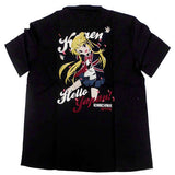 Kujo Karen Embroidery Work Shirt Black L Size Hello!! Kin-iro Mosaic C88 Goods Character apparel [USED]