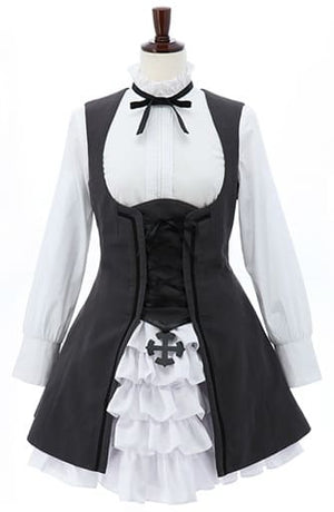 Queen's Mayfair School Uniform White x Black M Size Princess Principal Character apparel [USED]