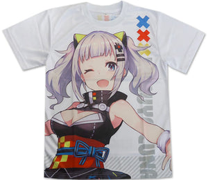 Kaguya Luna Full Graphic T-Shirt White M Size Virtual YouTuber AnimeJapan 2018 Goods Character apparel [USED]