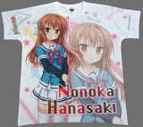 Hanasaki Nonoka ver. Kimusume! Full Surface Full Color T-Shirt White L Size Hanasaki Work Spring! Character apparel [USED]