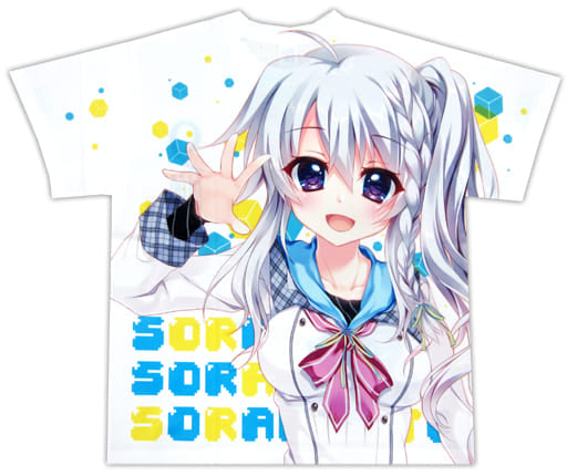 Sora Niimi 9 -Nine- Sorairo Sorauta Soranooto Full Graphic T-Shirt White Free Size Character1 2018 Limited T-shirt [USED]