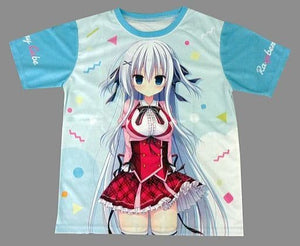 Sakuraba Victoria Ruri New Fabric T-Shirt Light Blue L Size Raspberry Cube C94 Goods Character apparel [USED]