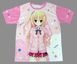 Yuzuki Yu New Fabric T-shirt Pink L Size Raspberry Cube C94 Goods Character apparel [USED]