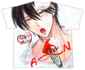 Takato Saijou Junta Azumaya DAKAICHI I'm being harassed by the sexiest man of the year Mogmog Big T-Shirt White Size: L animate Girls Festival 2017 Limited T-shirt [USED]