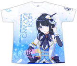 Kazano Hiori Official Full Graphic T-shirt Blue L Size THE iDOLM@STER SHINY COLORS 1stLIVE FLY TO THE SHINY SKY Character apparel [USED]