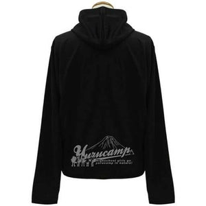 Laid-Back Camp Thin Dry Hoodie Black XL Size Laid-Back Camp Character apparel [USED]