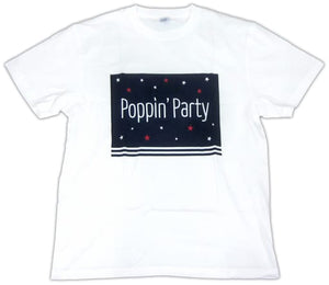 Poppin'Party Band Image T-shirt White M Size BanG Dream! Girls Band Party! C96 Goods Other-Goods [USED]