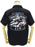 Rem and Morningstar Full Color Work Shirt Black L Size Re:Zero ? Starting Life in Another World Character apparel [USED]