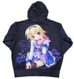 Soma Ria Full Print Hoodie Black Free Size Kiniro Loveriche -Golden Time- C96 Goods Character apparel [USED]